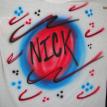 Red White Black Airbrush T-Shirt