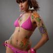 Tropical Flower Body Paint by Jennifer Montgomery Photo by Gregory Maxx
