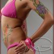 Tropical Flower Body Paint by Jennifer Montgomery Photo by Gregory Maxx