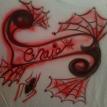 Spider Web Airbrush T-Shirt Design