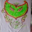 Mardi Gras Mask Airbrush T-Shirt Philadelphia PA